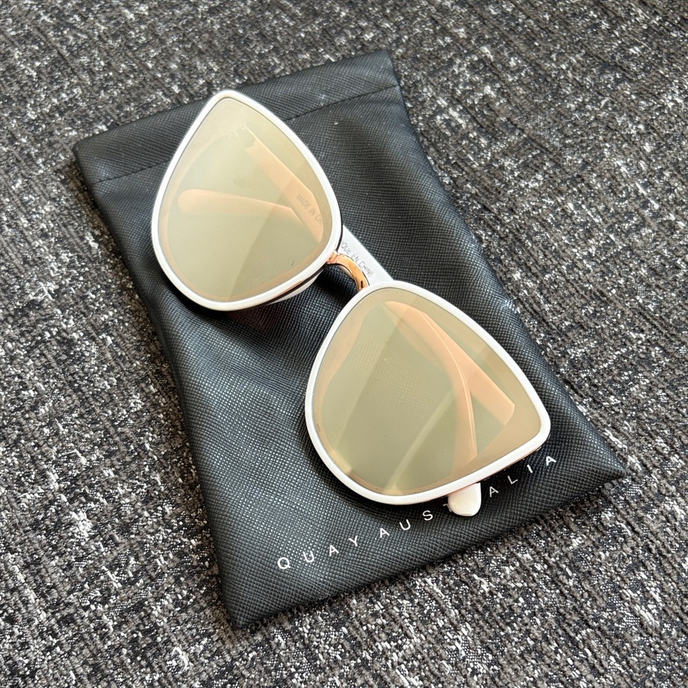 Quay Australia Metallic Gold Sunglasses
